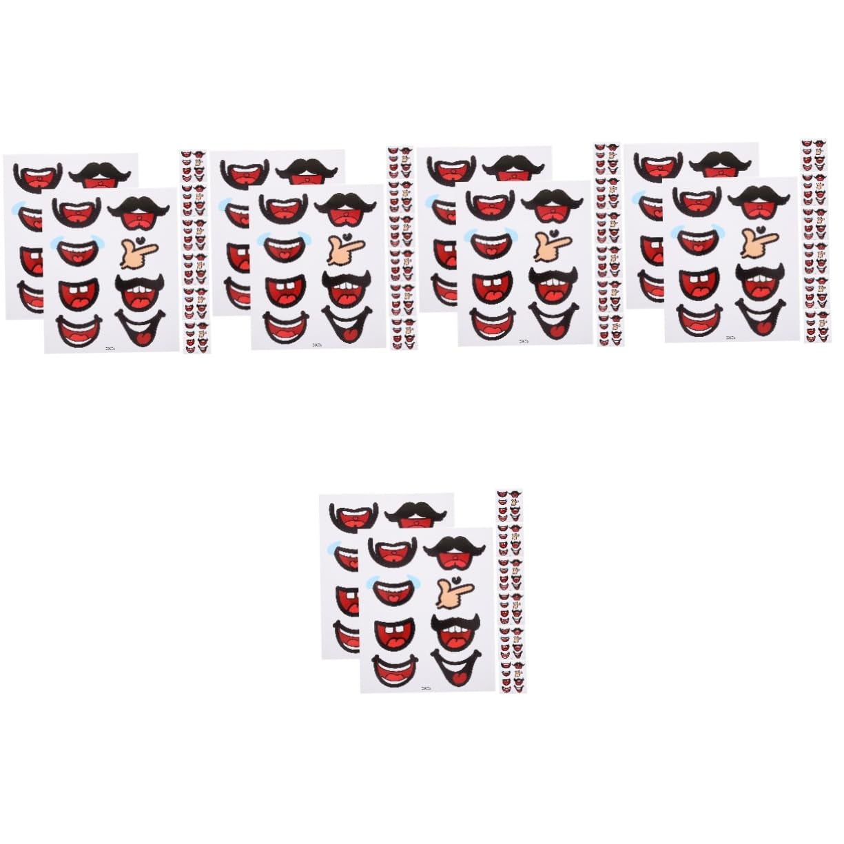 DOITOOL 5 Series Pegatinas De Boca Para Manualidades Diy De Stickers Autoadhesivos Para Animación Y Scrapbooking Accesorios Para Decorar Y Tarjetas 10 Hojas*5