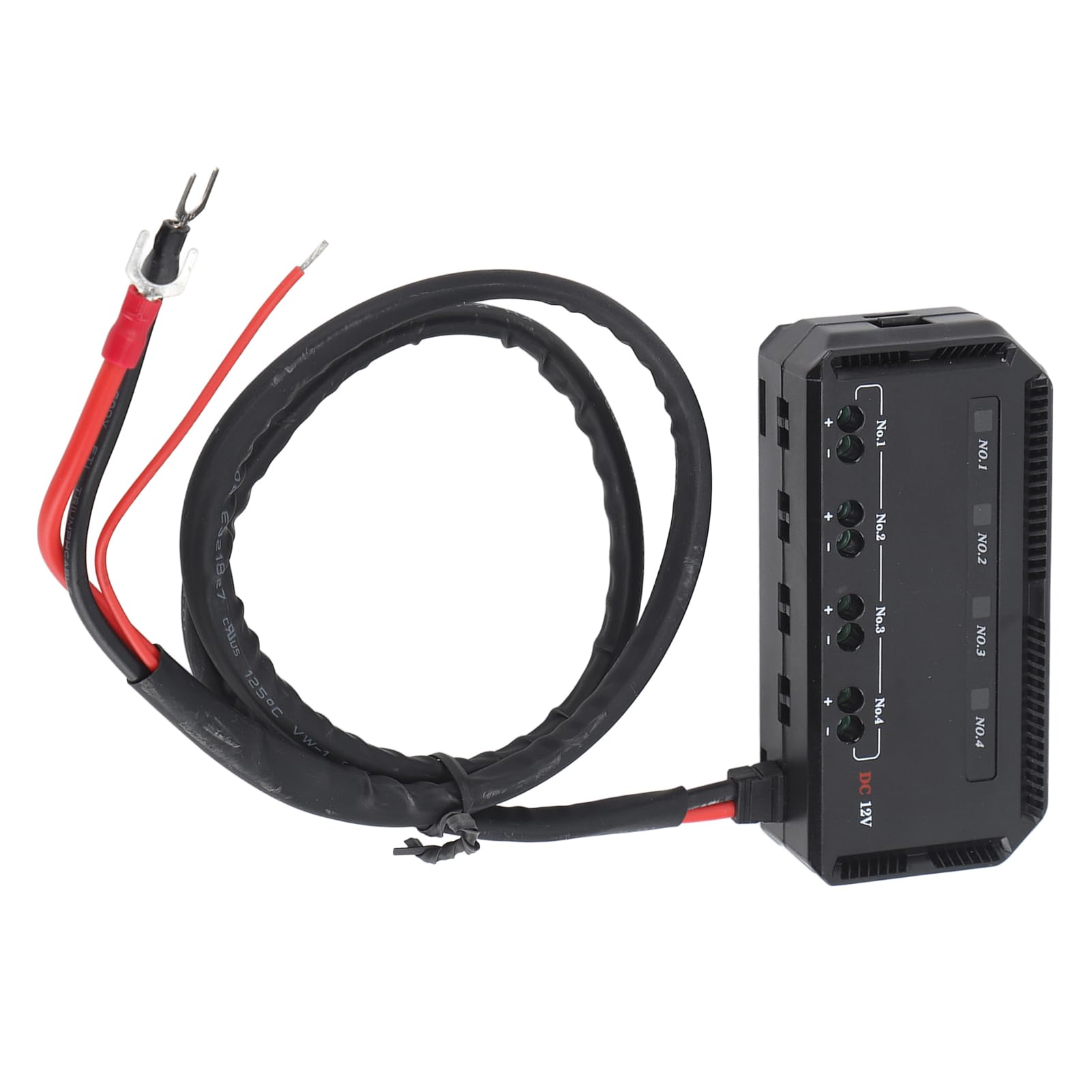 Skrzynka bezpiecznikowa z wyświetlaczem LED, 12 V, 4-krotna puszka bezpiecznikowa, uniwersalna, uchwyt bezpiecznikowy z przekaźnikiem do samochodu, motocykla, ciężarówki, kampera, morskiej