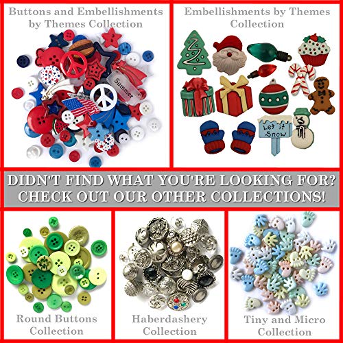 Buttons Galore And More Collection Of Novelty 3D Embellishments Shank Buttons In Bulk, Based On Different Themes, Holidays, & Seasons For Diy Crafts, Scrapbooking, Cardmaking & Other Projects – 25 Pcs #TOP5