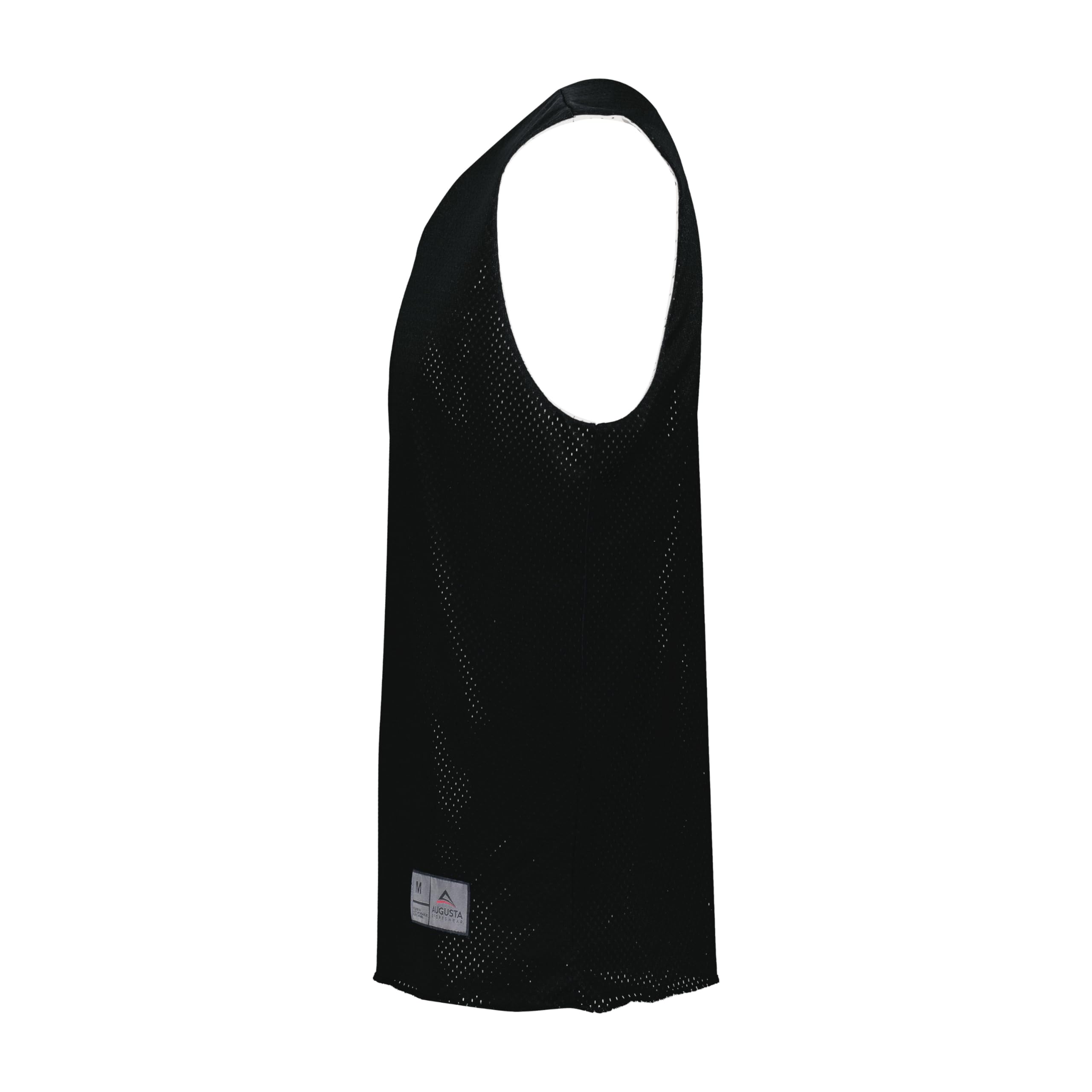 Augusta Sportswear Men's Standard Tricot Mesh Reversible Jersey 2.0, Black/White