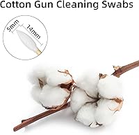 Vista 3 de 600 hisopos de limpieza de pistola, mango de bambú de 6 pulgadas de largo, hisopo de limpieza altamente absorbente, sin pelusas, suministros