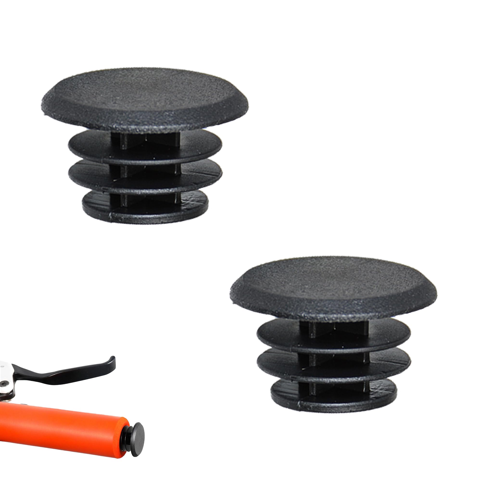 2 Pcs Safety Bicycle Handlebar Covers – Locking Plastic End Plugs with Grip for Enhanced Cycling Safety