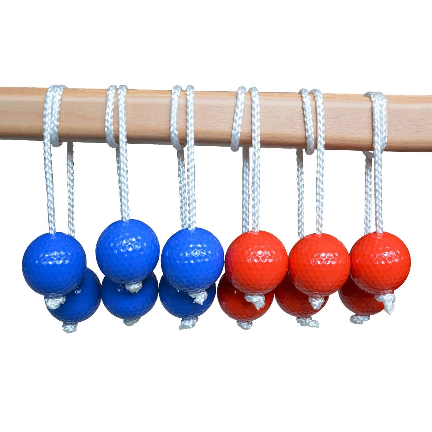 6 Pairs Golfbälle,Leiter-Golfball für Wurfspiele,Leitergolf Bälle,Leiter Golf Ball für Toss Spiel,Golf Trainingsbälle,Leitergolf Outdoor,wurfspiel kinder,Outdoor Game gemischte Farben Ball Sets