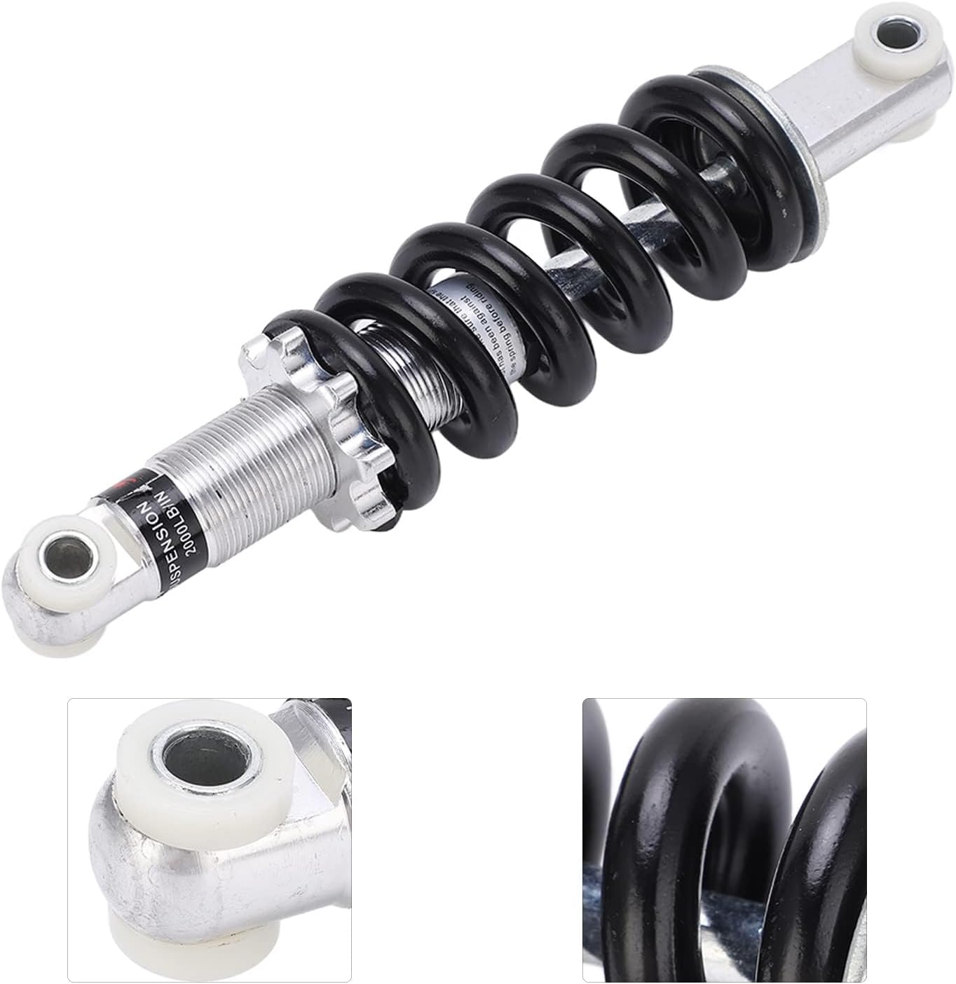 Shock Absorber, 215mm Shock Strut Rear Adjustable Damper 2000lbs Universal for Mini Dirt Bikes ATVs Mountain Bikes