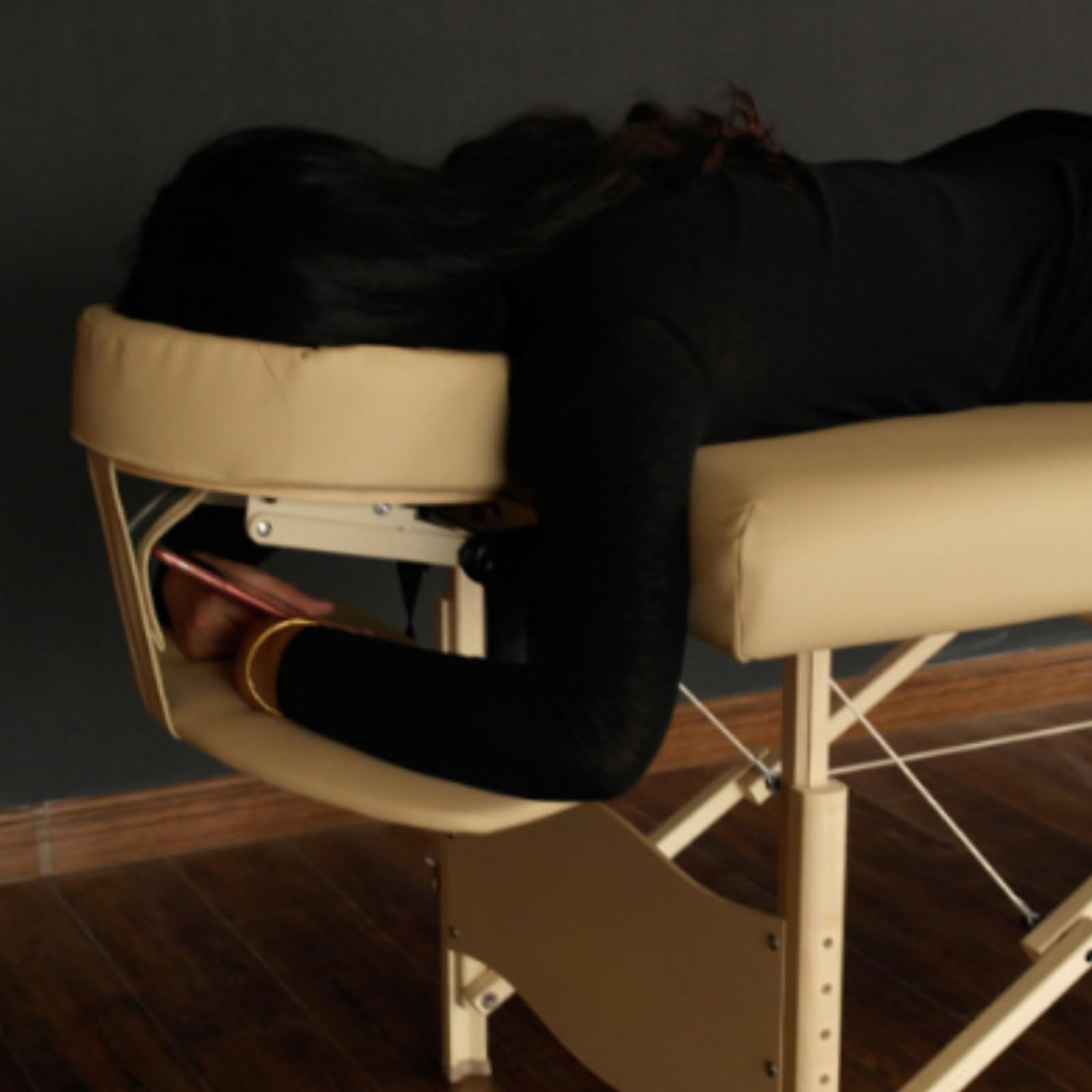 Harilla Planche Repose-Bras Rembourrée Pratique Repose-Bras Rembourré Réglable Accessoire pour Table Massage, Beige, Beige