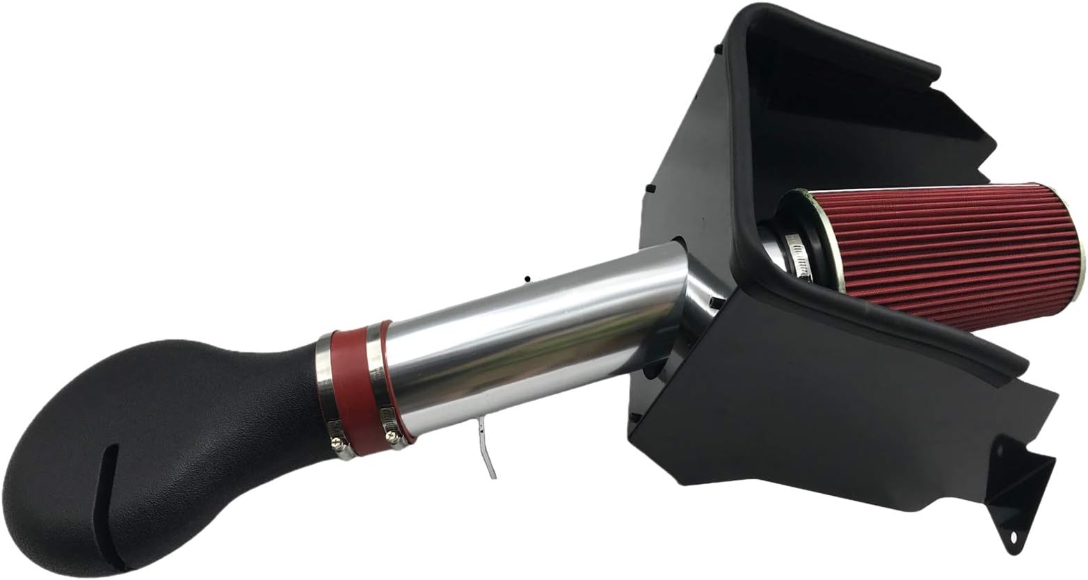 Cold Air Intake Kit with Filter fit for Dodge 1994-2001 Ram 1500 & 1994-2002 Ram 2500 V8 5.2L 5.9L Silver & Red