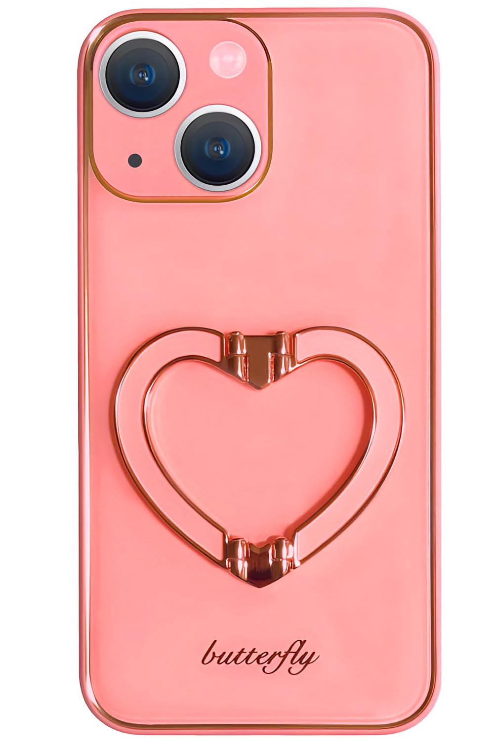 Amazon.co.jp: ハート リング付き ケース iPhone 14 対応 ピンク 韓国