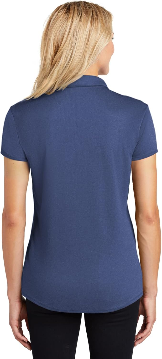 Joe's USA Ladies Moisture Wicking Heather Golf Polos in XS-4XL X-Small True Navy Heather
