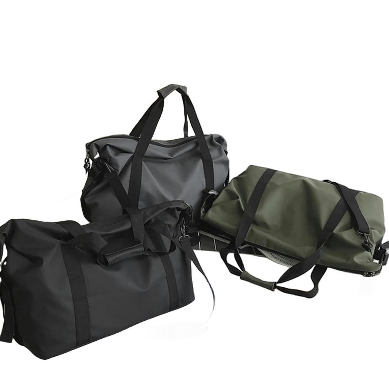 NOGRAX Schulrucksack Fitness Reise Tote Unisex Modische Große Kapazität Reisetaschen Männer Einfache Schwarze Sport Frauen Schultertasche-Schwarz