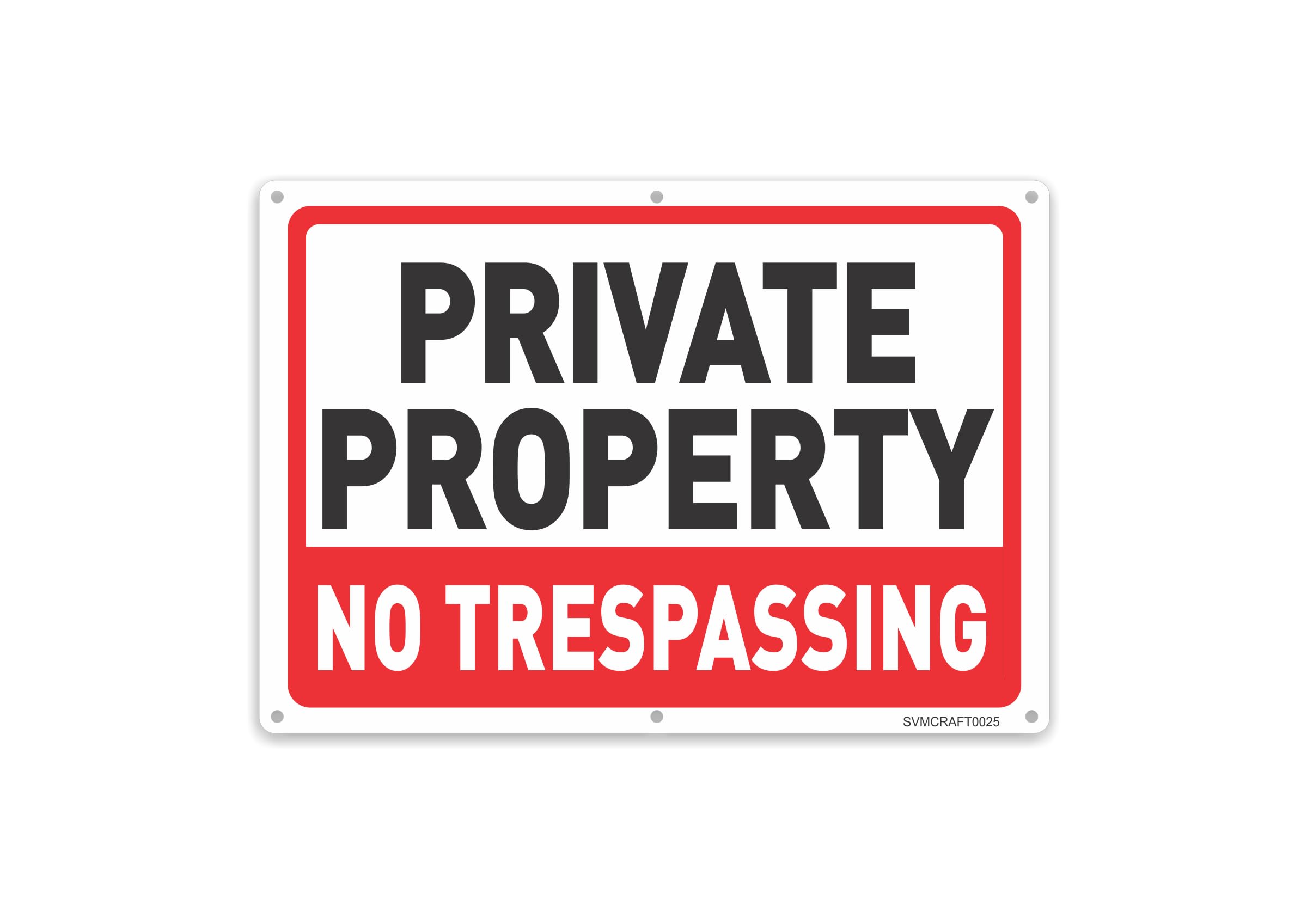 Private Property No Trespassing Acrylic Sign 10 x 7 Inches Rust Free Acrylic Sign – Reflective – Weatherproof - Easy to Mount - Indoor & Outdoor use-image-31