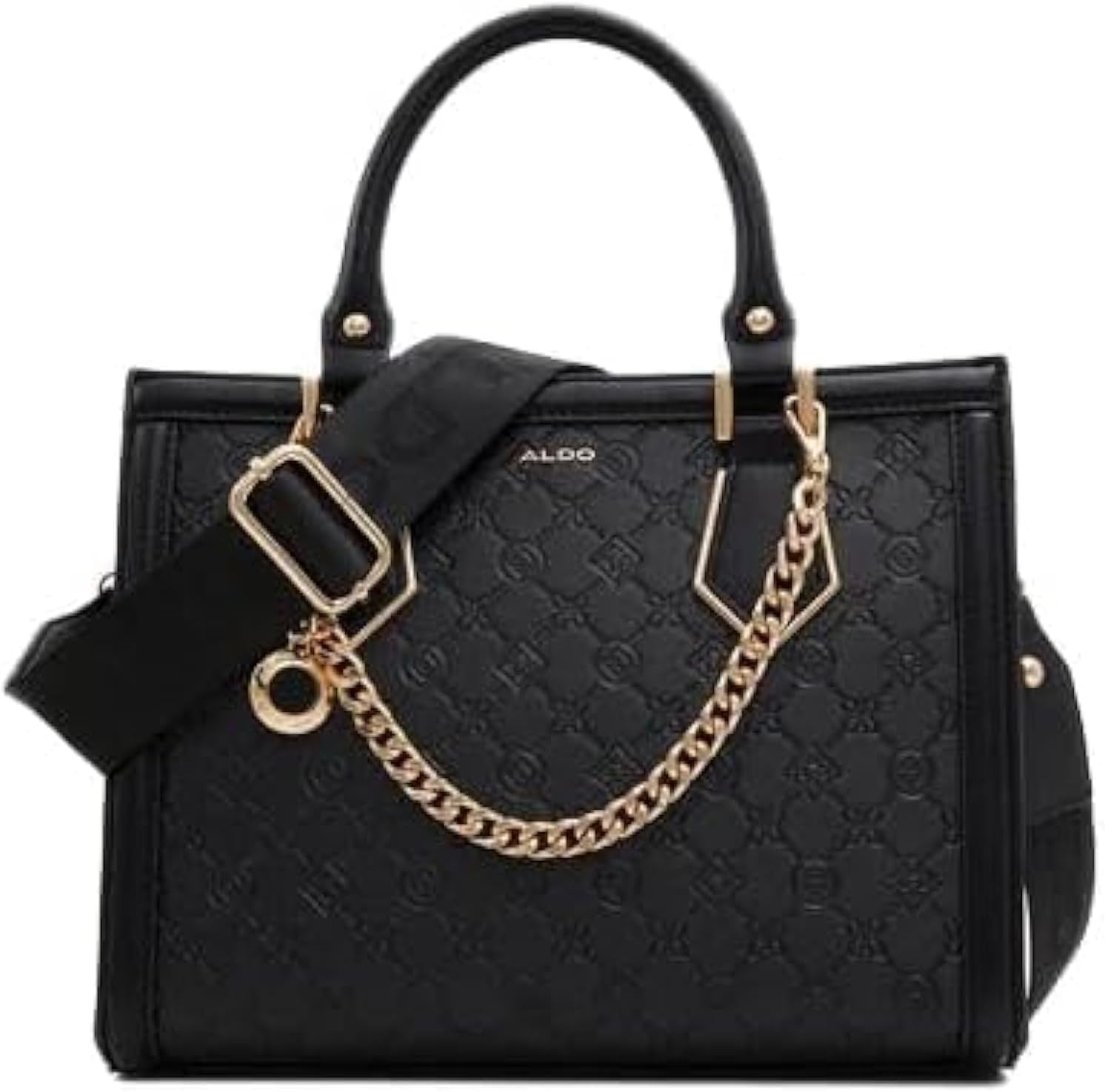 Aldo Womens Black Multicolor Mondiane Satchel Handbag