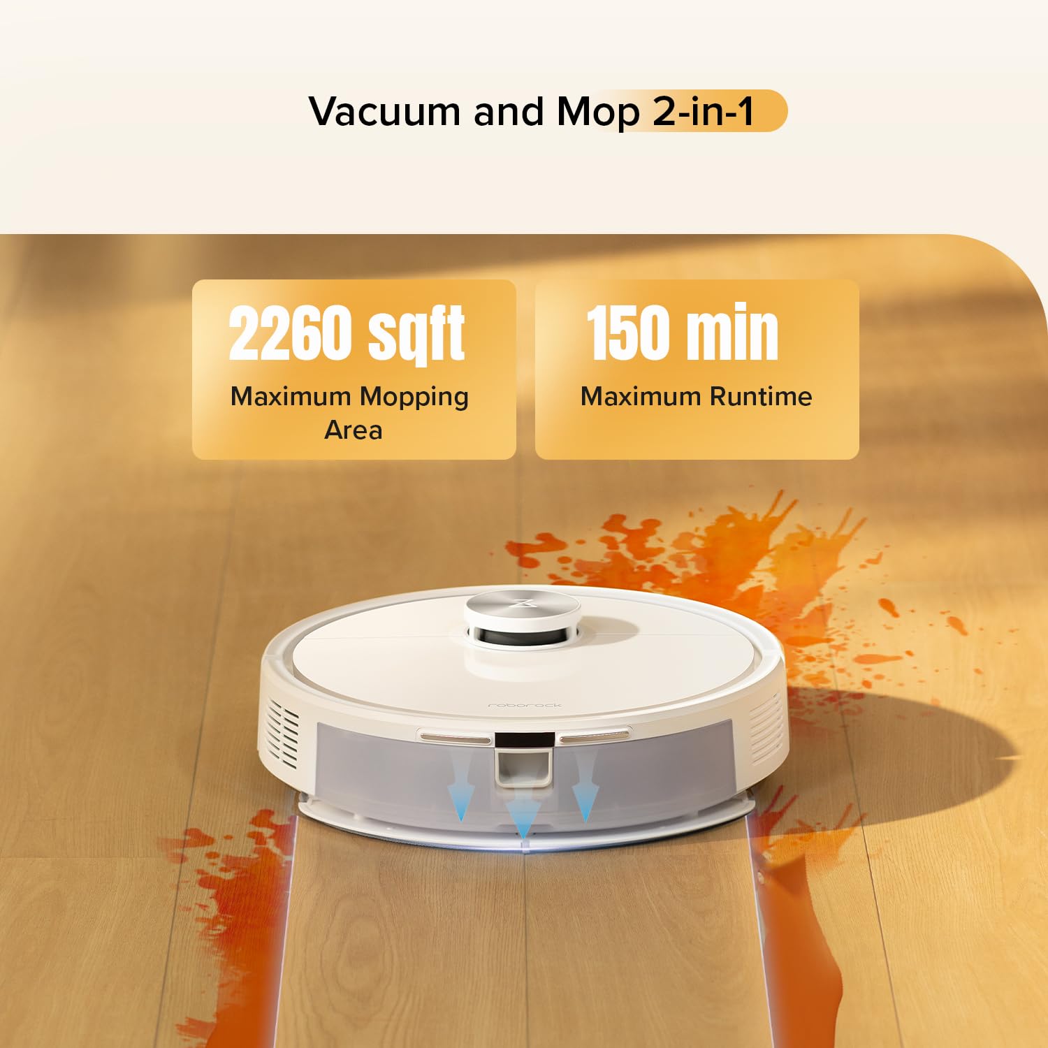 roborock Q7 M5 Robot Vacuum Cleaner with Mop, 10,000Pa HyperForce Suction, Dual Anti-Tangle System, PreciSense LiDAR Navigation, APP-Controlled Mopping, Ideal for Pet Hair and Hard Floors — view 6