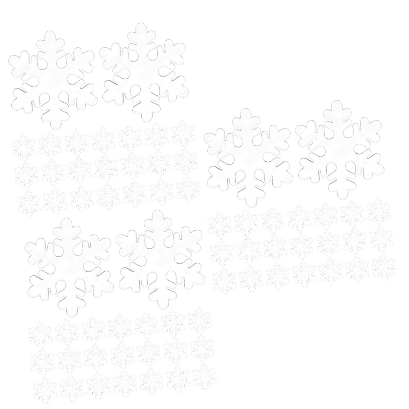 TOPBATHY 300 Uds De Nieve Transparente Decoración del Árbol De Navidad Decoraciones Colgantes De Invierno Adorno De Árbol De Navidad Colgante De De Nieve De Navidad Adornos De
