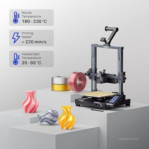 Miniatura 5 de ELEGOO - Filamento de ácido poliláctico de seda de 1.75 mm0.069 pulgadas, cobre, precisión dimensional del filamento +- 0.02 mm, carrete de 1 kg2.2