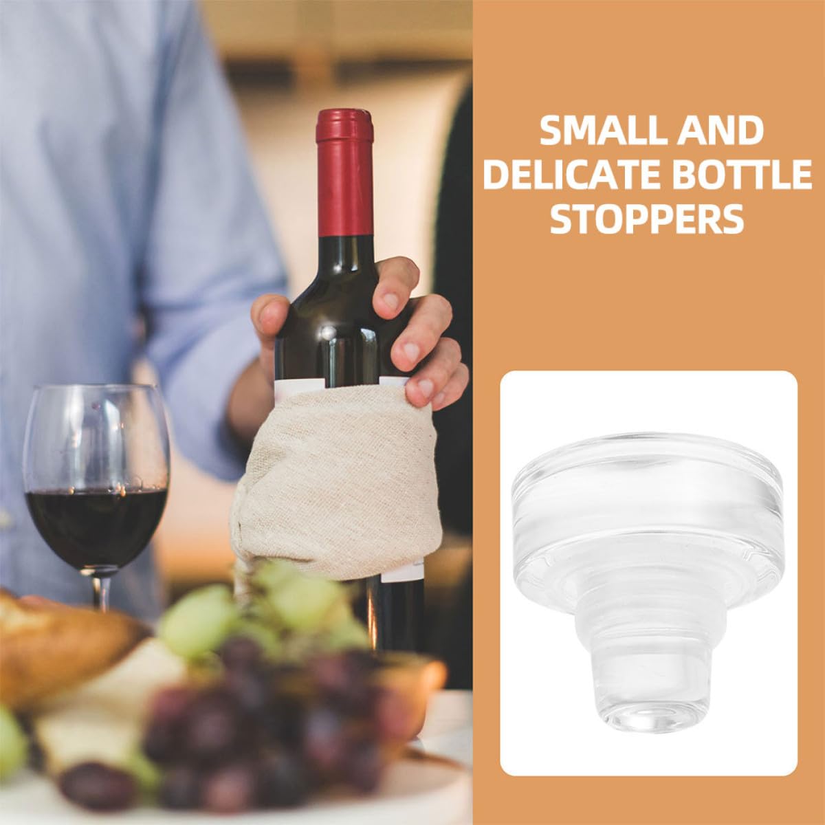 BESPORTBLE 12pezzi Tappi in Vetro per Bottiglie di Vino Design T Ermetico Riutilizzabile Confezione da Adatto per Uso Domestico e Commerciale
