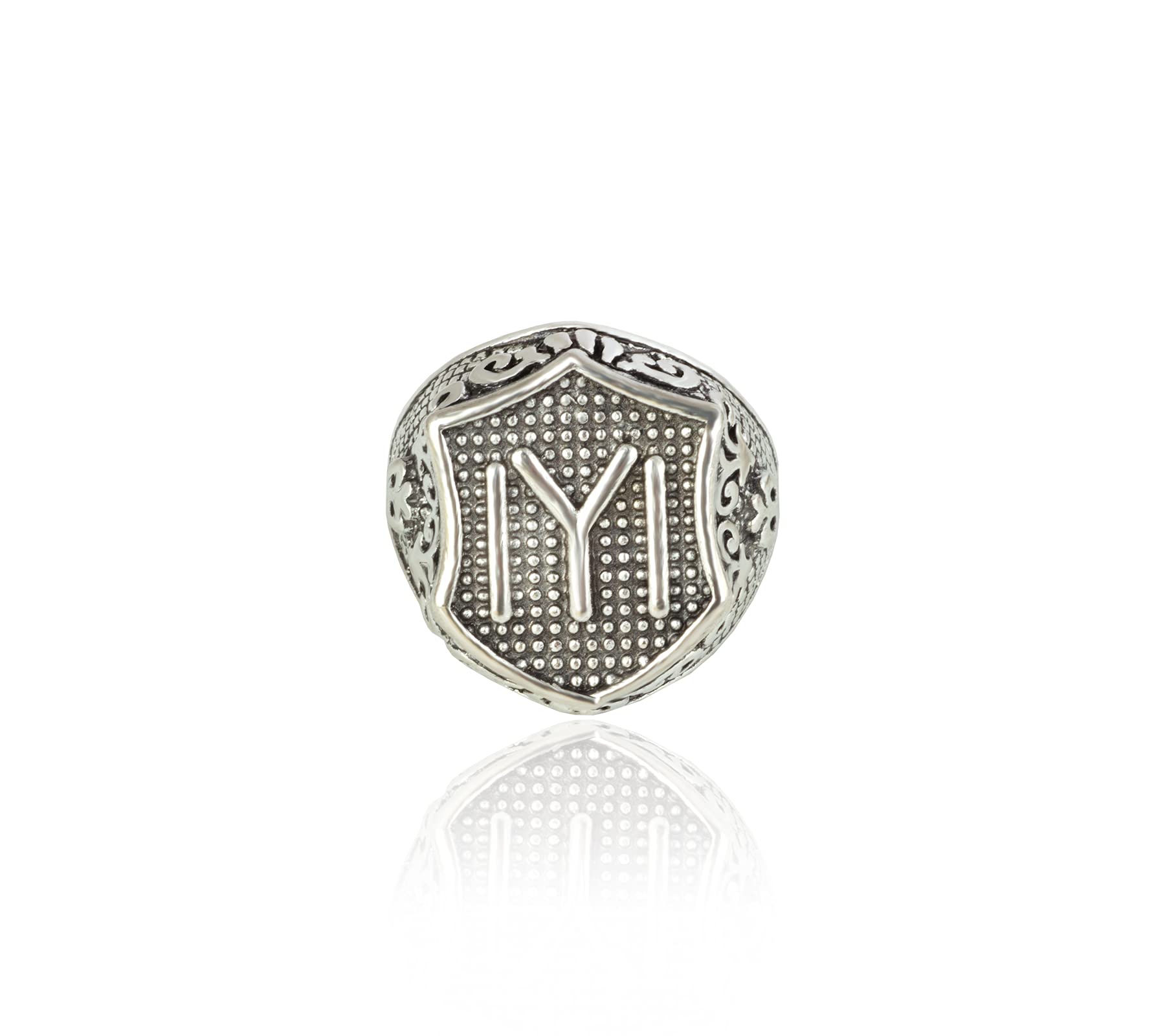 Waama Jewels Ertugrul Gazi Ring For Men's kayi Qabila Heavy Material Metal Oxidized Silver Plated Ring Brass Silver Plated Ring