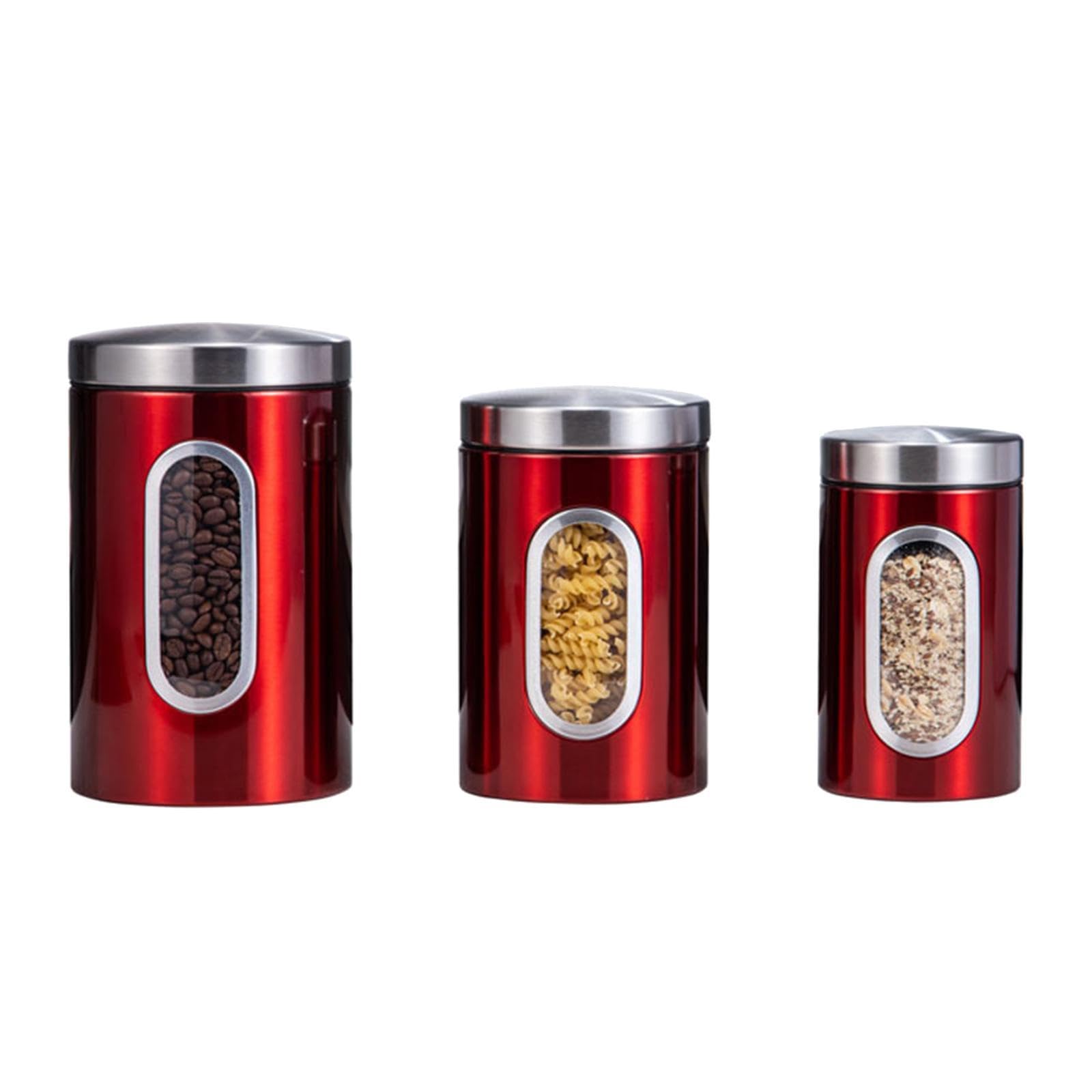 Homyl 3X Barattoli in Acciaio Inossidabile Contenitori da Cucina per Riso, Pasta