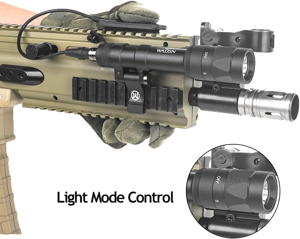 SBGJMY M640W Tactical Airsoft Torch Flashlight with Pressure Pad and Tail Button Switch 300