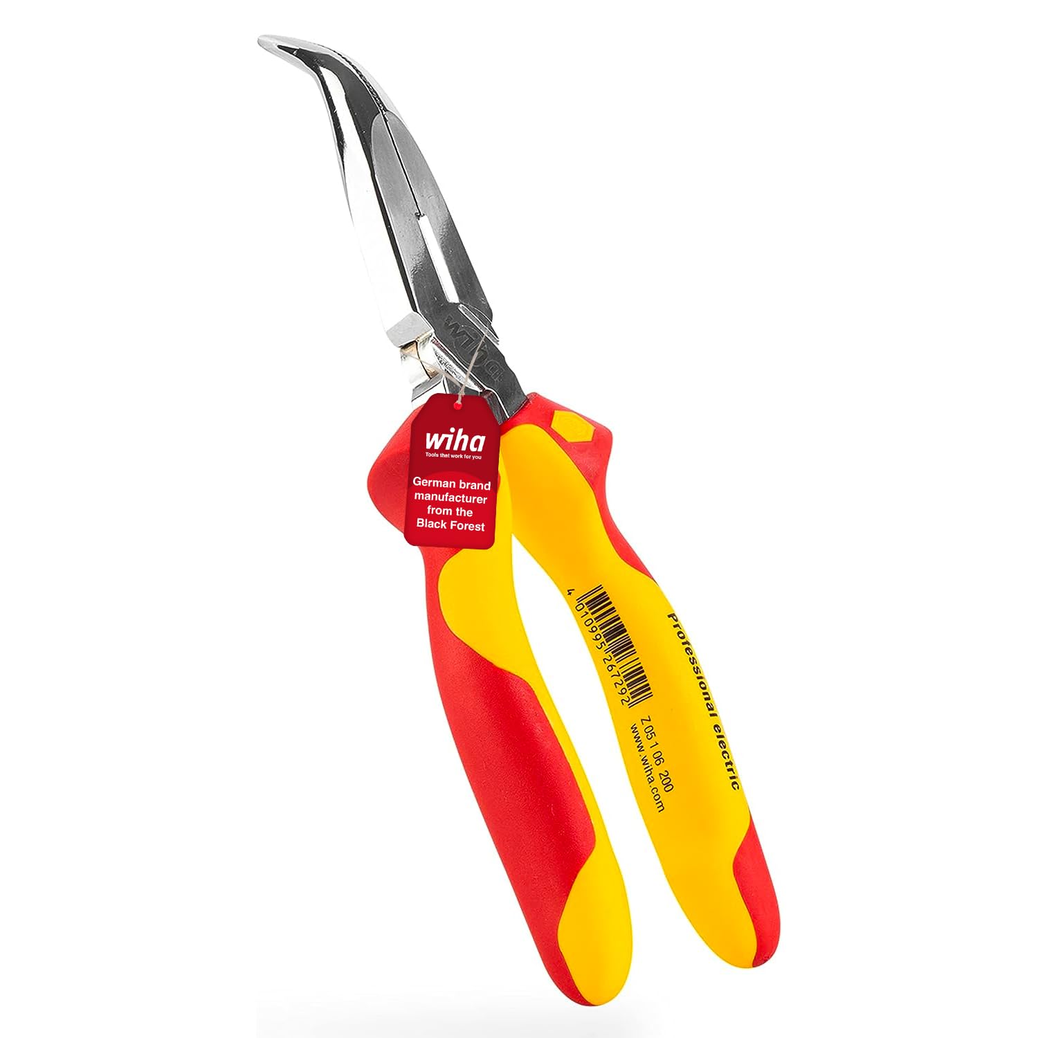 Wiha 27425 Professional Electric Bent Needle Nose Pliers 200Mm