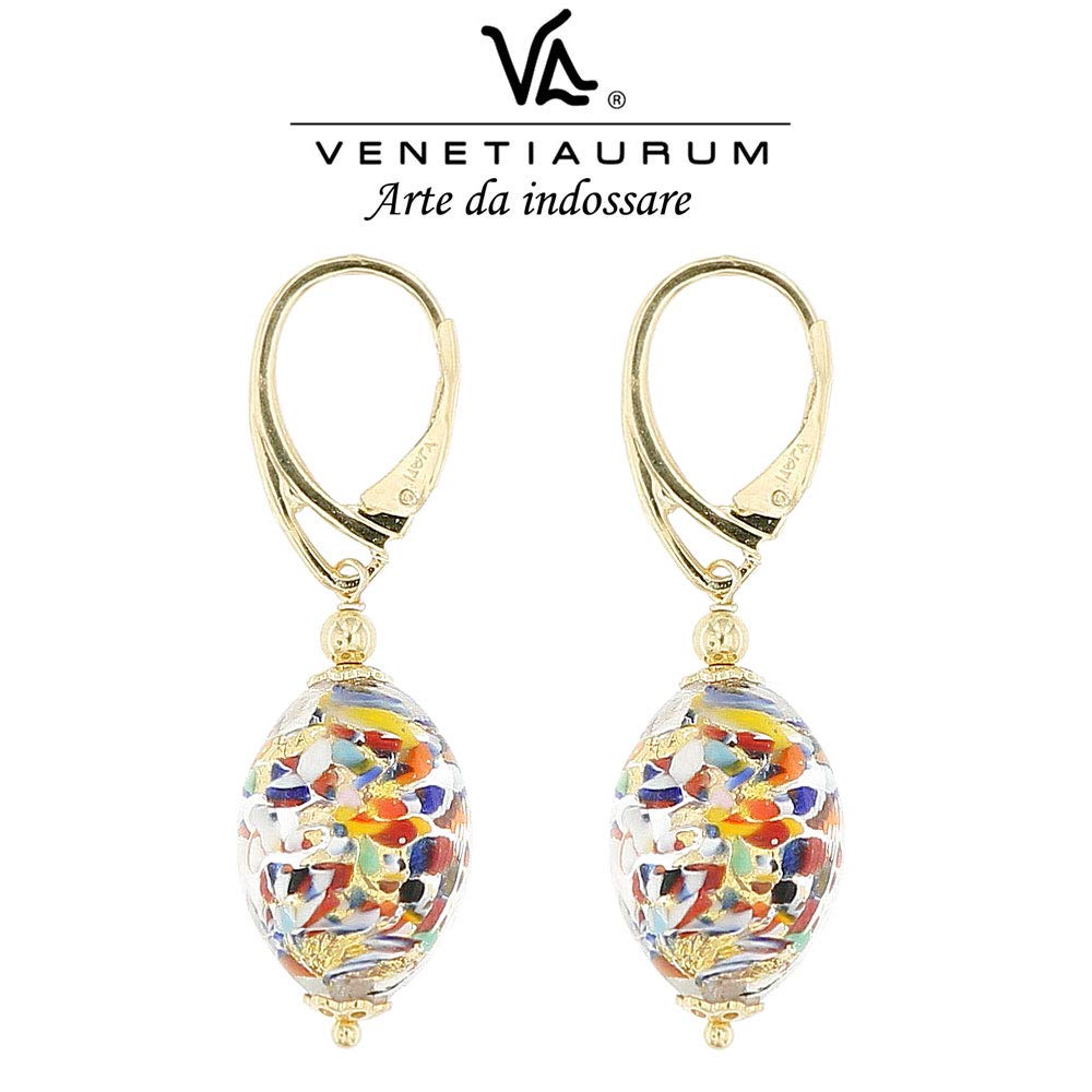 Venetiaurum – Ohrstecker für Damen mit perlen aus echtem Muranoglas und sterling-silber 925 – Schmuck “Made in Italy” zertifiziert