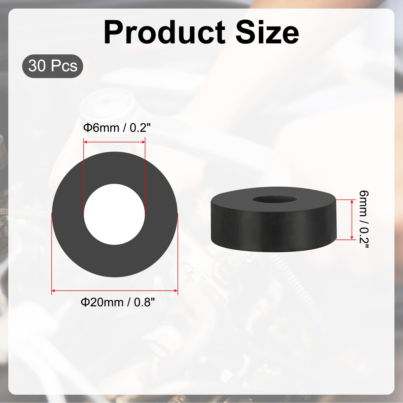 PATIKIL Multi Purpose Rubber Spacer - Image 2