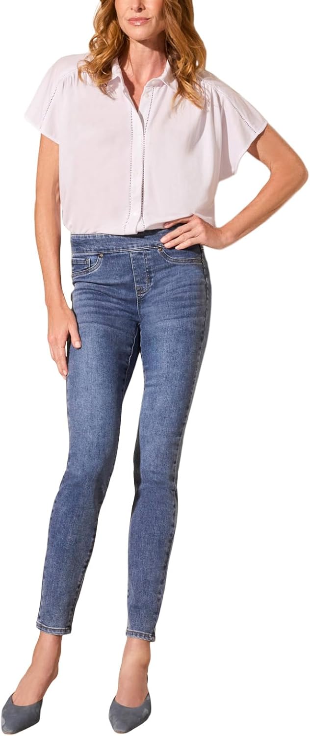 Tribal Womens Audrey Pull-on Comfort Stretch Slim Fit Jeggings (Ankle and Full Length)