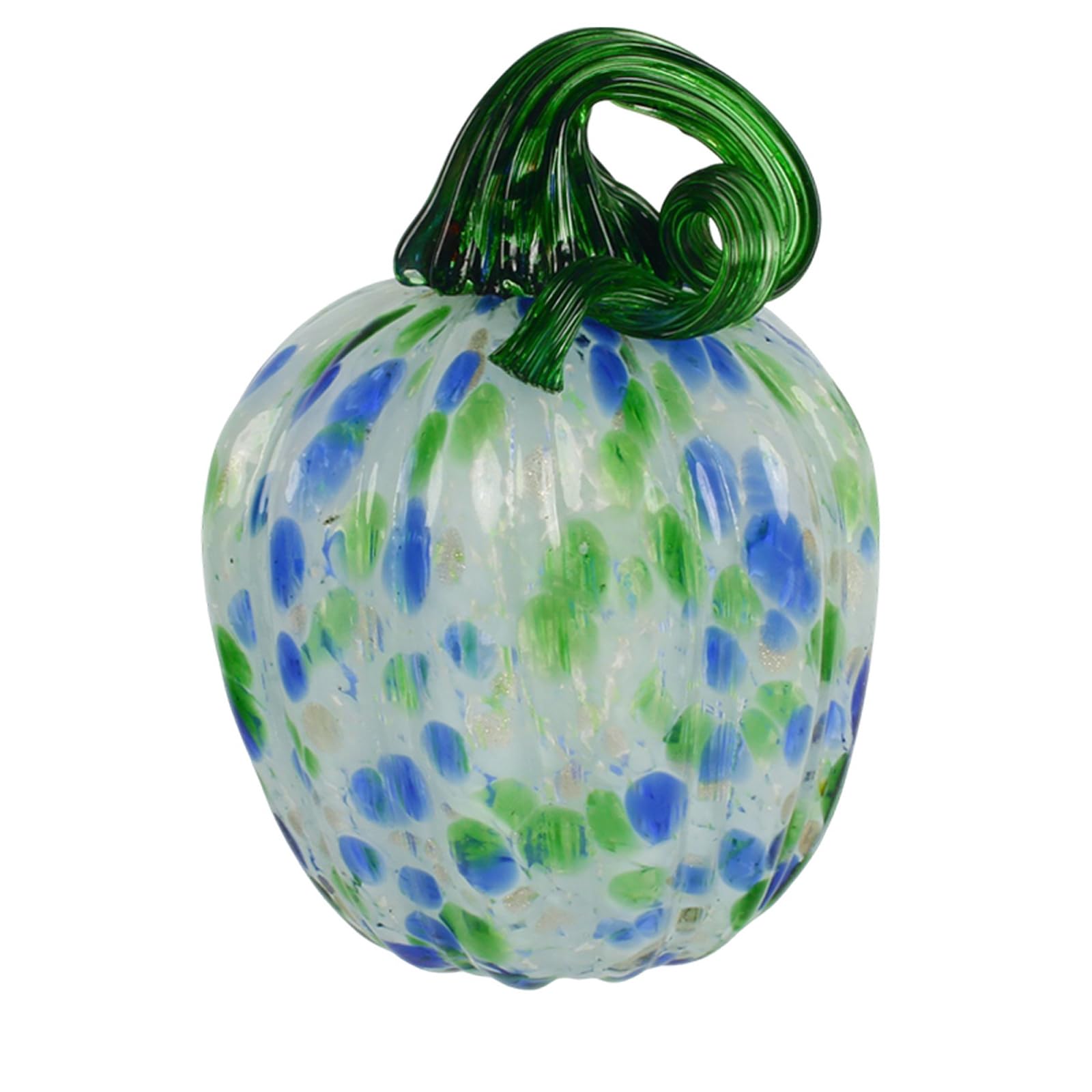 Pangboer D Seasonal Glass Pumpkin Ecoration With Han Blown Texture, Curle Display Loop, 13 X 9.5 Cm Seasonal Home Ecor Accent Glass Pumpkin Pendant Ornament Han Blown Ecor Fall Ecoration Halloween Home