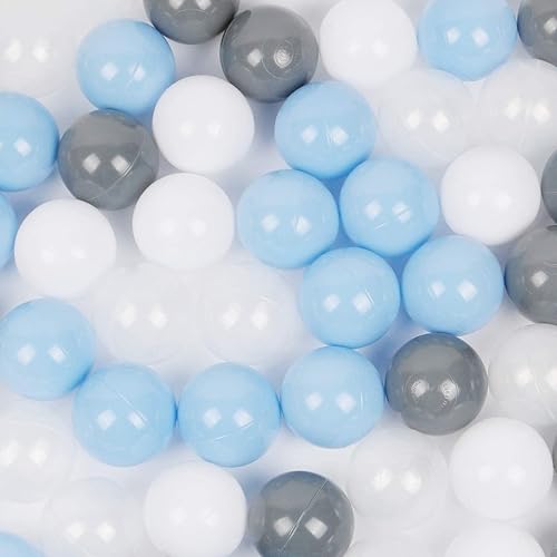 Pack of 100 Plastic Balls, 2.2 inches/5.5 cm, BPA Free Pit Balls Crush Proof Ocean Balls Phthalate Free for Boys Girls Toddlers Indoor Outdoor