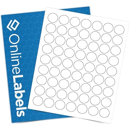 Amazon.com : 1 Inch Round Labels - White Matte - Pack of 6,300 Circle ...