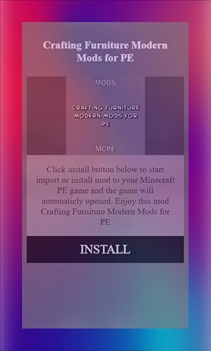 Crafting Furniture Modern Mods For Pe