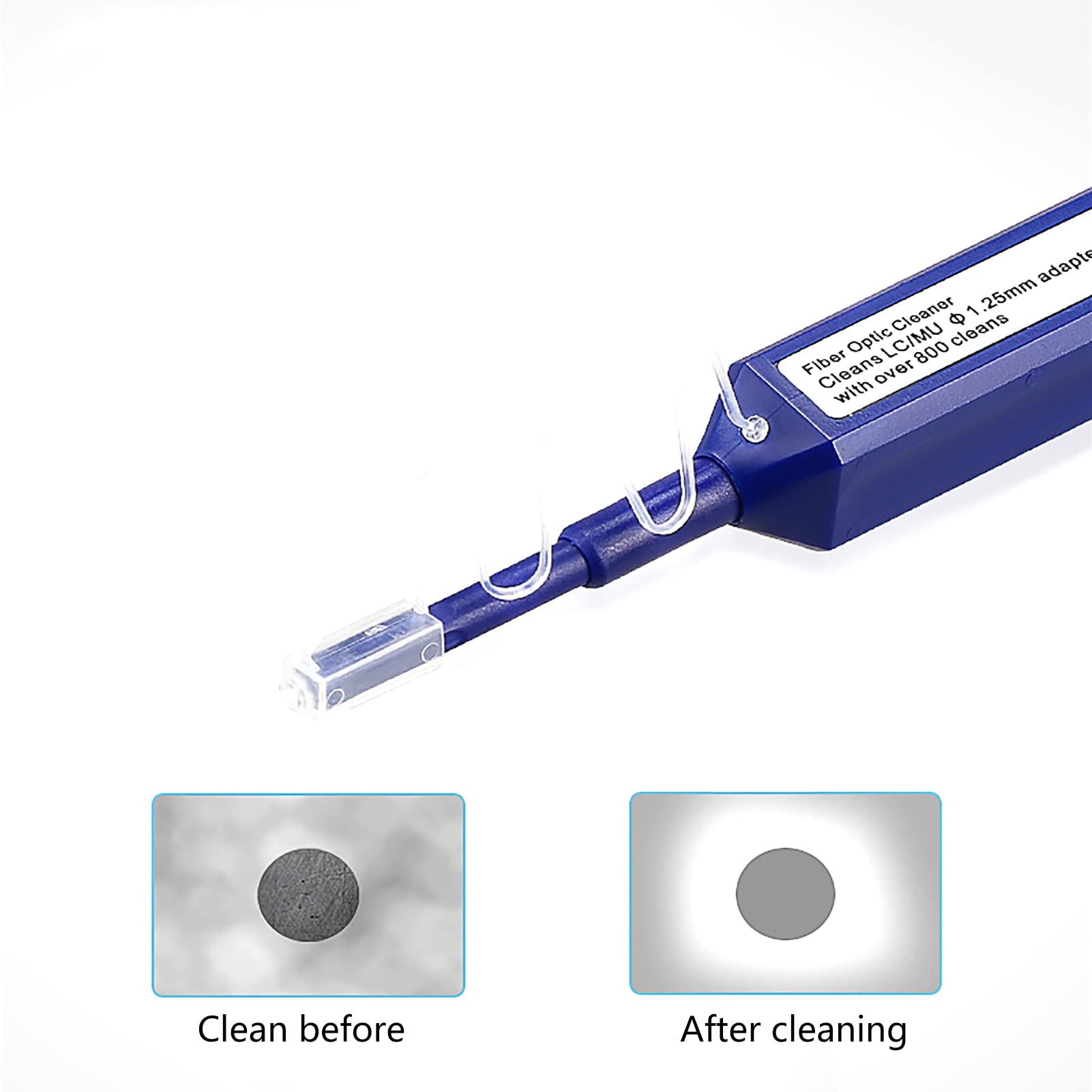 Glasfaserradierstift Zum Radieren, Fiber Op tic Cleaner, Säubern Und Reinigen, Nachfüllbarer Glasradierer Mit Metallspitze, Stufenlos Verstellbar, Touch Faserreiniger Mit 180° -Drehung