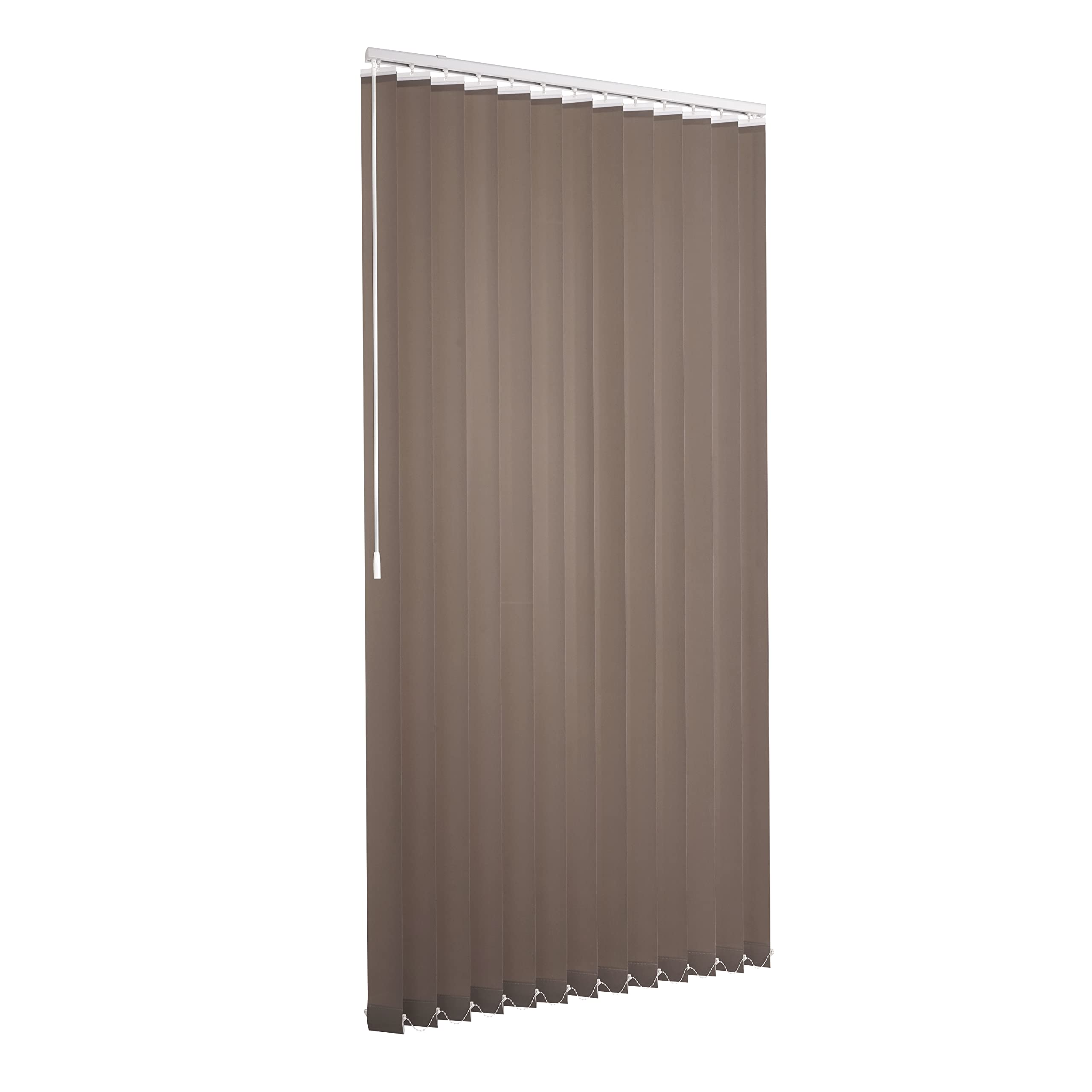 Lamellenvorhang Komplettset Ventanara Vertikaljalousie 89mm inkl. Montagematerial (Taupe (tageslicht), B150 x H180 cm)