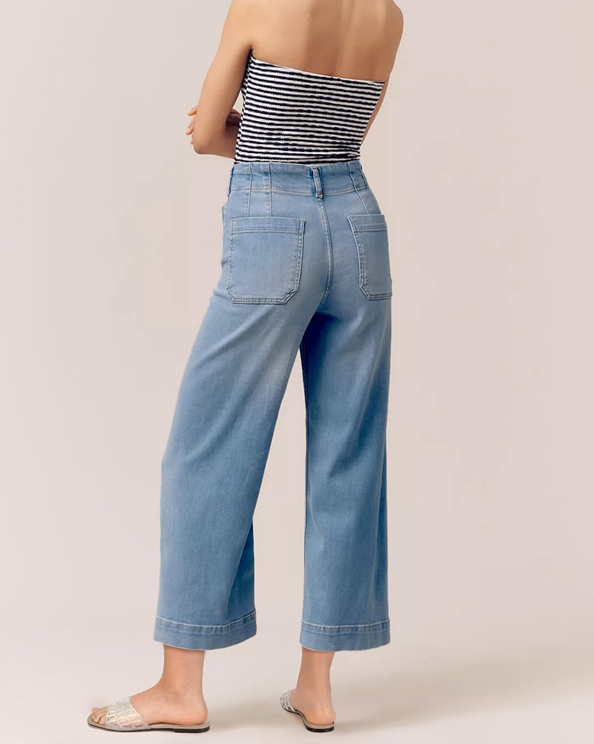 Jelly Slides Sandals for Women Clear Hollow Slip on Mesh Jelly Flats Sandals Summer Beach Slides Shoes - Image 3