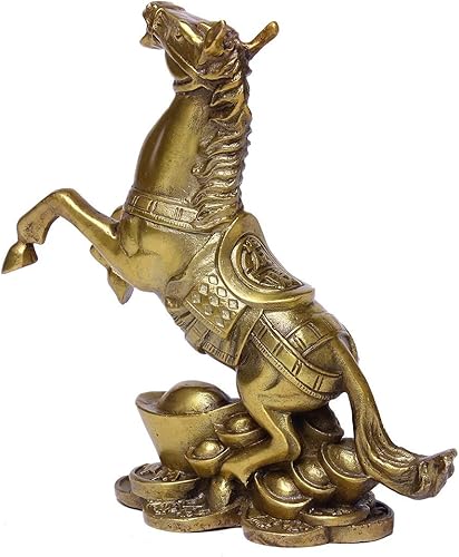 Miniatura 2 de Fengshui - Estatua de pie de caballo rico de latón, riqueza, caballo, semental, amar, jugar, hecha a mano, escultura, decoración del hogar, regalo