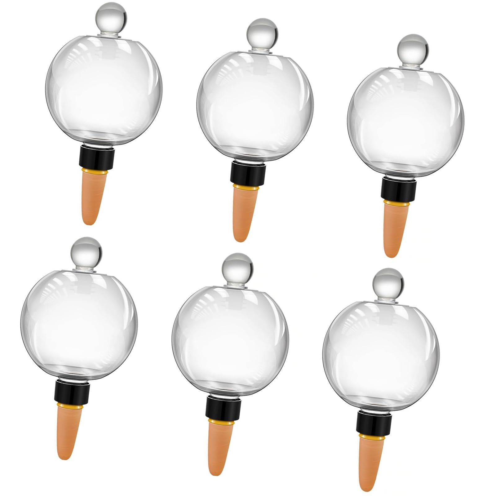 Globi per irrigazione Automatica Adatti per Piante da Interno Lampadine per irrigazione Automatica per Piante capacità da 19 Oz con Tappo in Vetro Globi Trasparenti