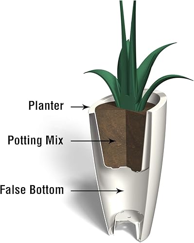 Miniatura 5 de Mayne 8880-NB Modesto Maceta, 32 pulgadas, azul Neptune