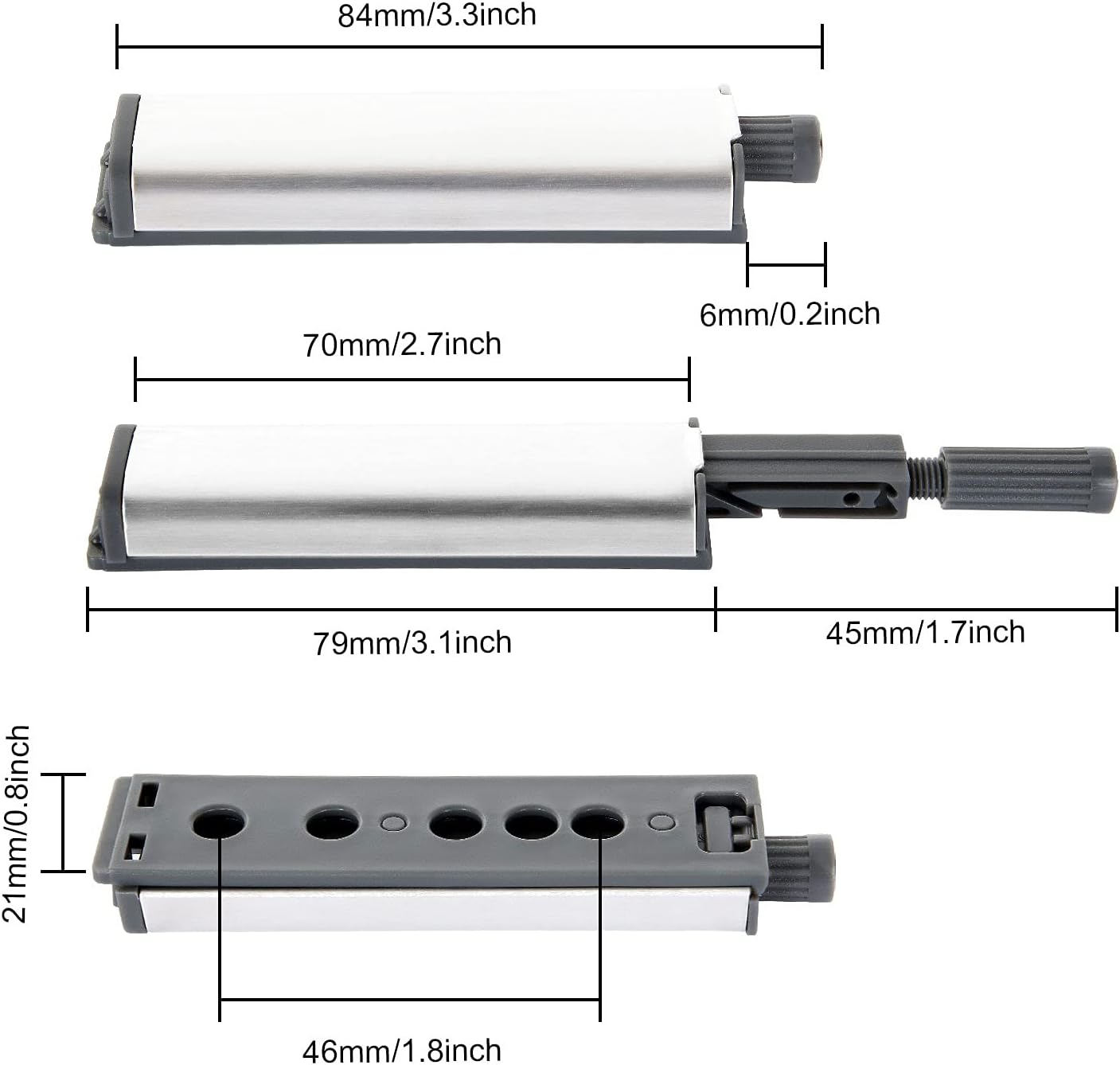 Buy ZIQI 20Pack Push to Open Door Catch, Heavy Duty Touch Latch