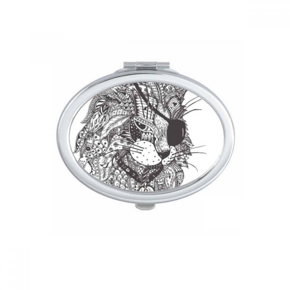 Miroir compact oiseau peinture pour ajuster votre maquillage