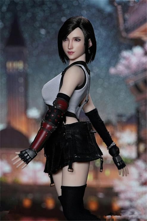 1/6 Scale Female Head Sculpture, Fantasy Girl Planted Hair Head Carved for 12 Inch Female Phicen TBLeague Action Figure Body (B)