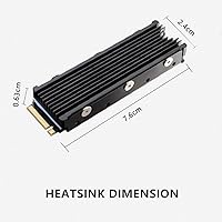 Vista 6 de Disipador térmico M.2 NVMe 2280 PS5 SSD Disipador de calor PC PCIE M2 SSD enfriador para Samsung 980 970 EVO Plus SN850 SN750 SN570 Firecuda 530