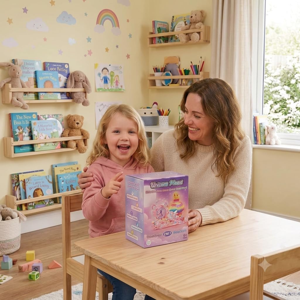 Unicorn Planet Create Your Own Alarm Clock & Moon Lamp Girls Ages 6-12,