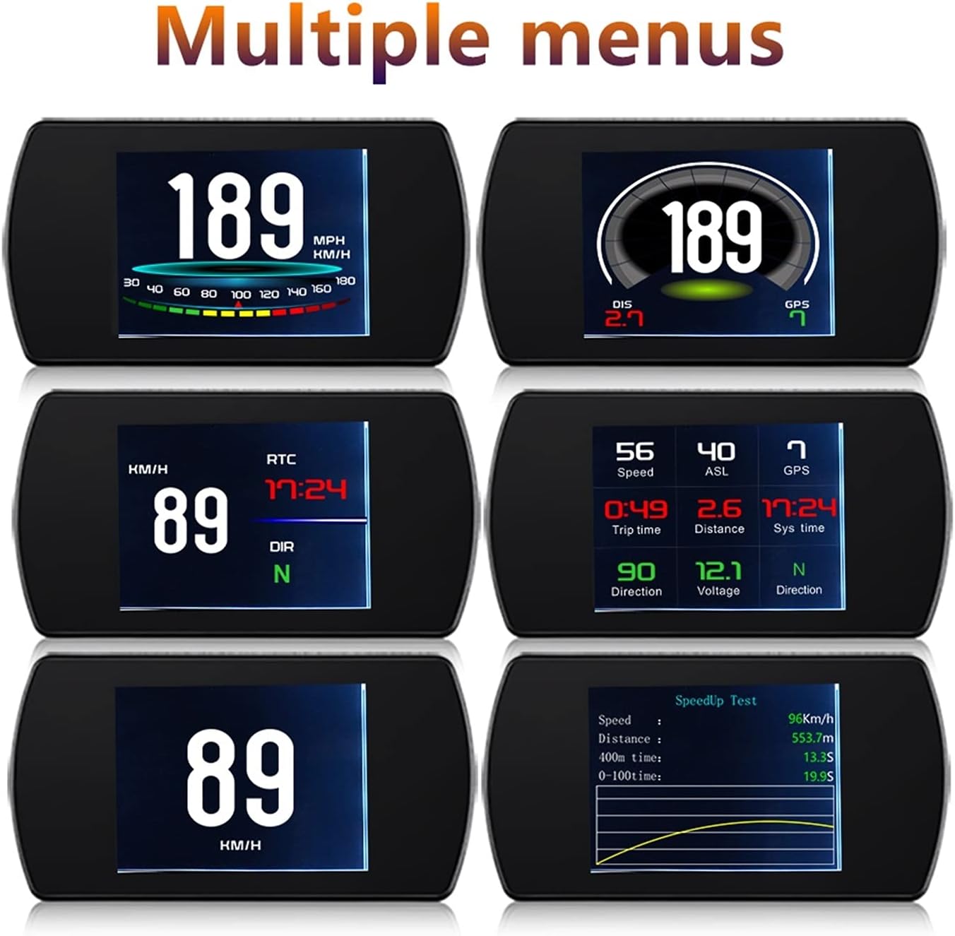 T800 4.3" Smart Digital Head Up Display Car HUAutomobile On-board Computer Car Digital OBD Driving Computer Display Cars