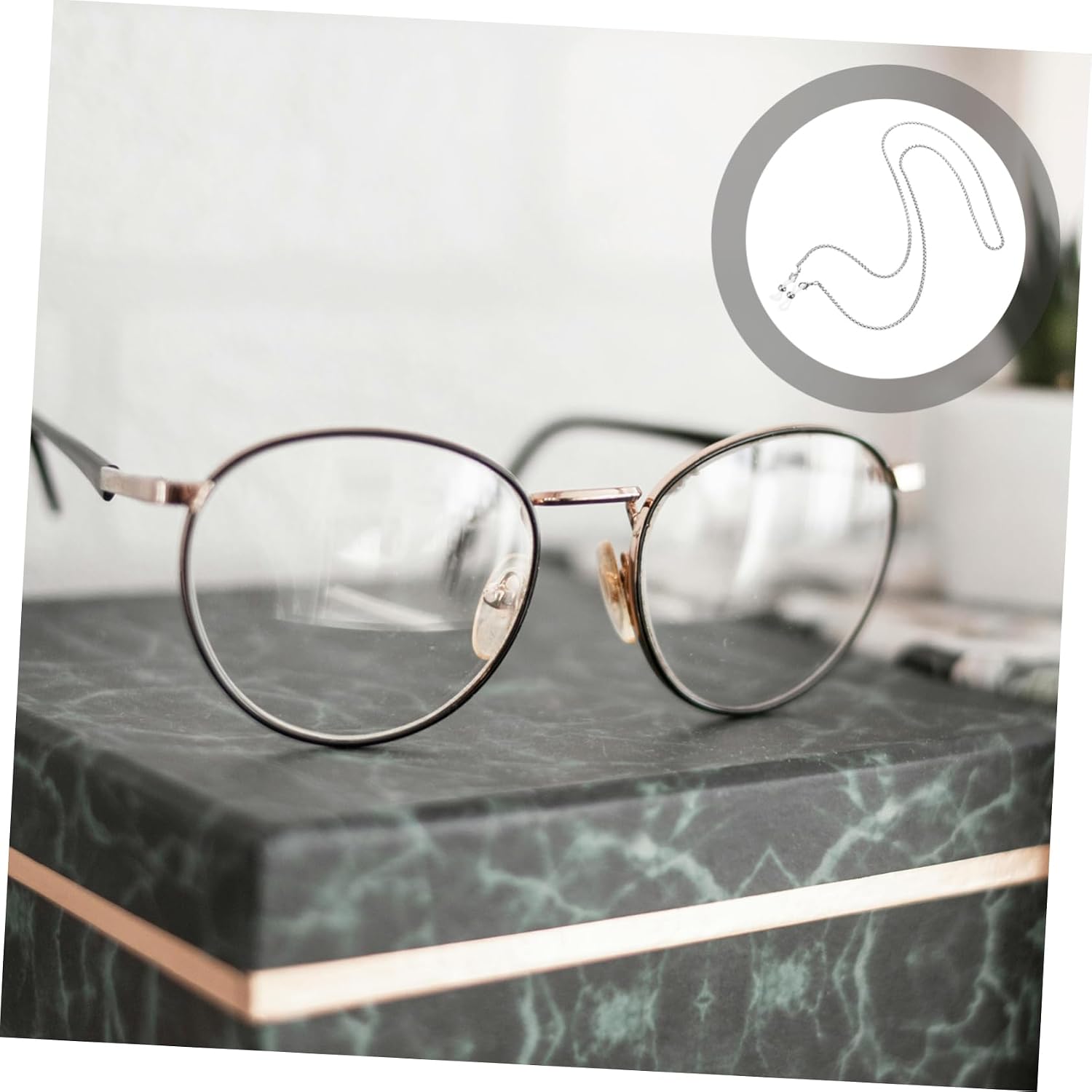 minkissy Stainless Steel Eyeglasses Chain for Women Lost Glasses Necklace Holder Stylish and Durable Eyeglass image 4