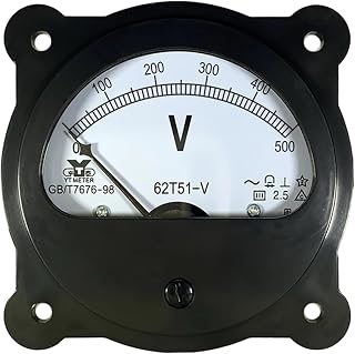 Voltímetro de CA 62T51, medidor de frecuencia, 250V, 300V, 450V, 500V, 600VZ, 45-55HZ, 380V, 220V, medidor de hercios circular negro, puntero marino(AC 50V)