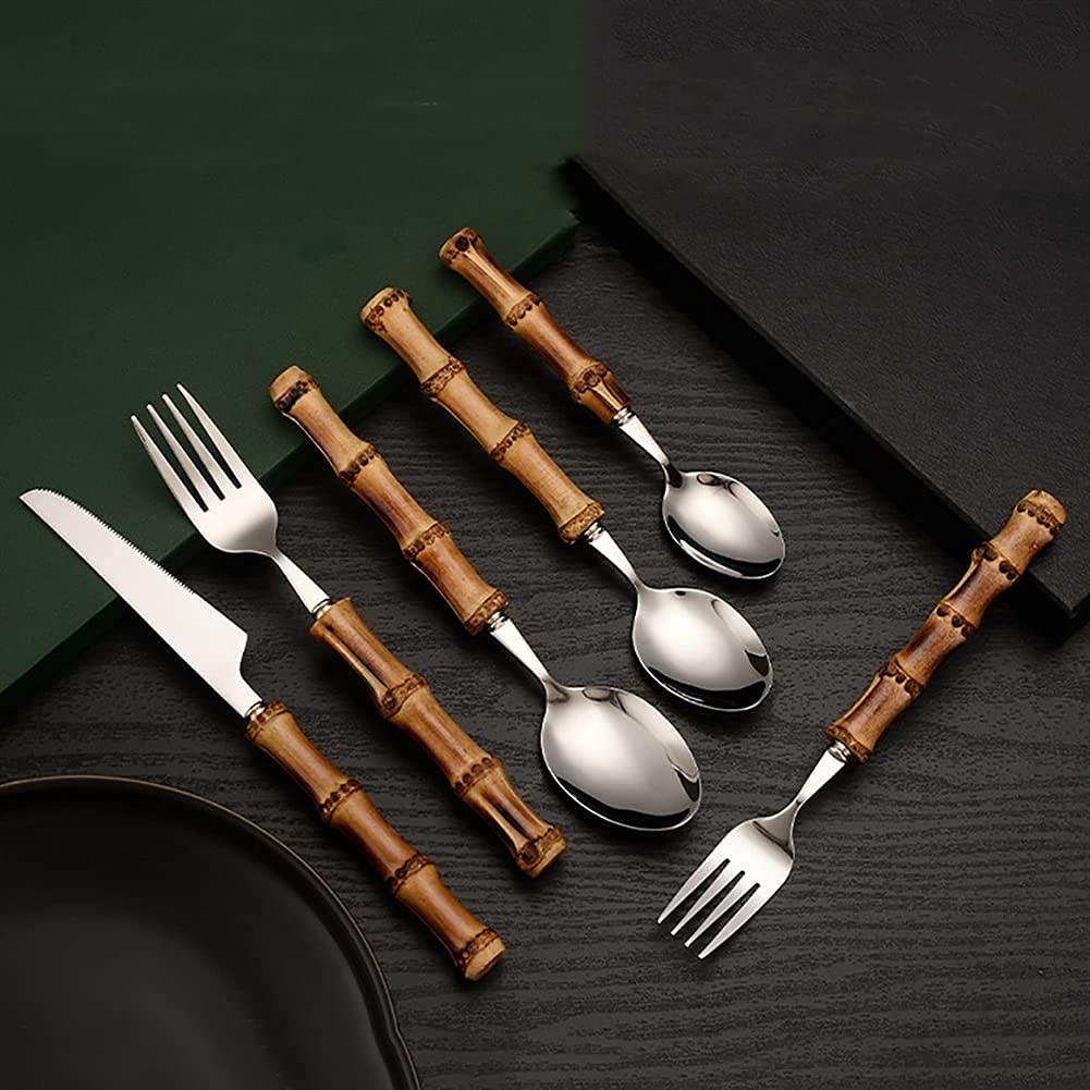 Set Di Posate Da 4, Stoviglie In Acciaio Inossidabile, Include Coltello, Forchetta, Cucchiaio, Stoviglie Con Elegante Scatola, Per Casa, Hotel, Ristorante, Regalo Per La (For 8 People-48 Pieces)