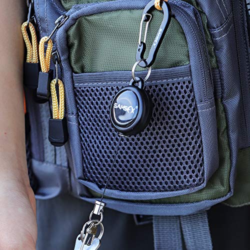 Samsfx Fly Fishing Zinger Retractor For Anglers Vest Pack Tool Gear Assortment Combo 3Pcs In Pack (Carabiner And Retractors, 24" Nylon Cord) #TOP5