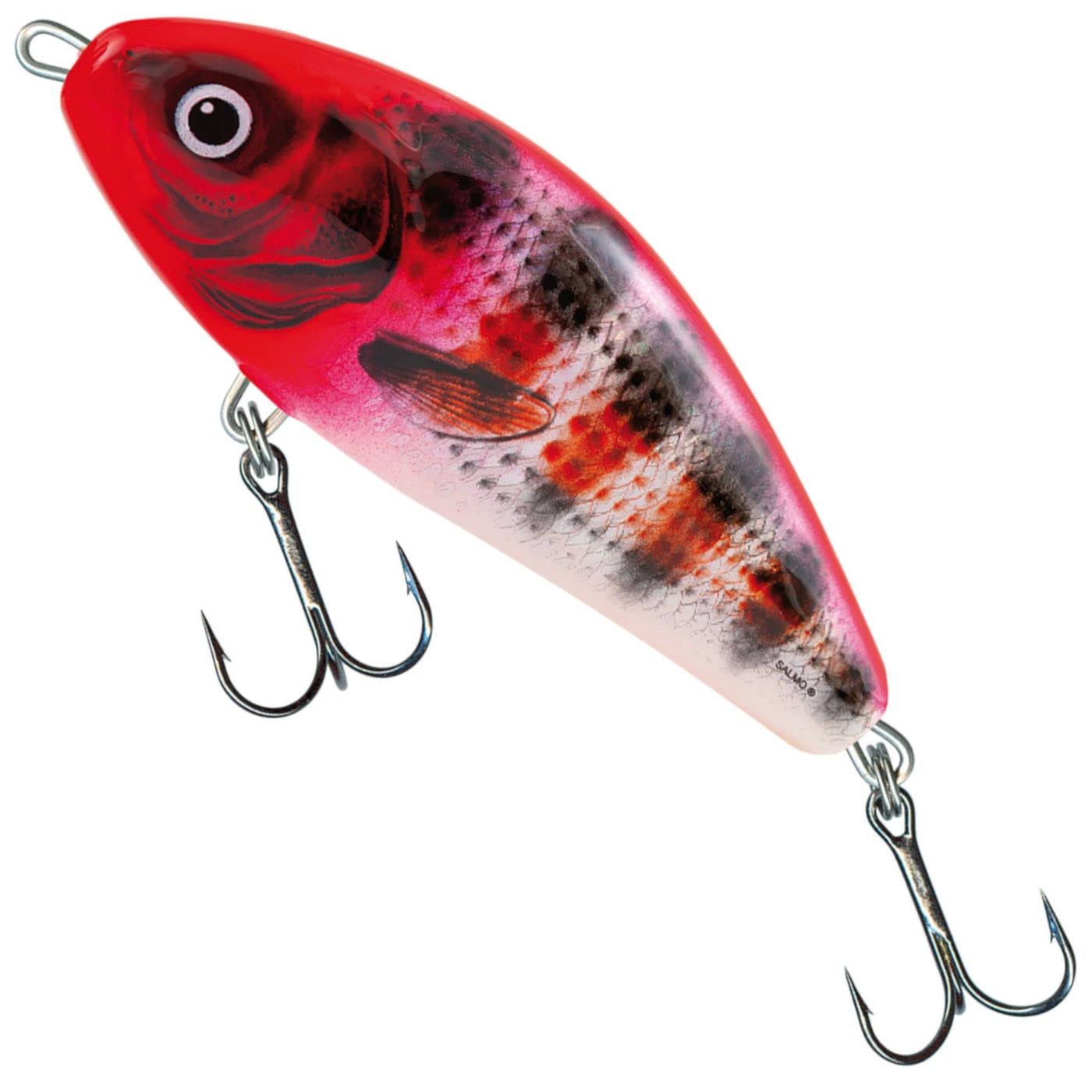 Salmo Fatso Floating | Jerkbait | Holow Red Head Striper | 10cm