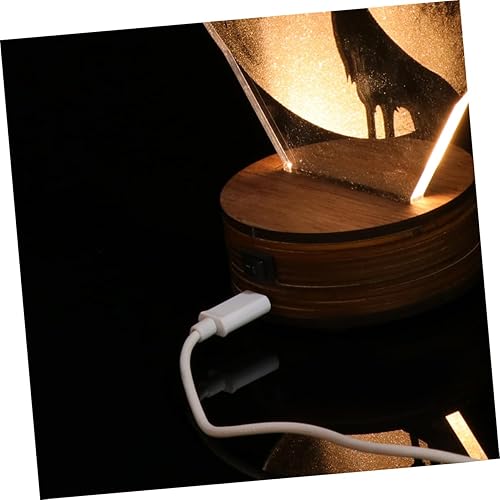 Miniatura 4 de Housoutil Nightlights Desk Lamp Kids Birthday Gift Lamp Decorative Table Lamp Lampara De Escritorio Led Kids Table Lamp 3D Night Light Elk Table