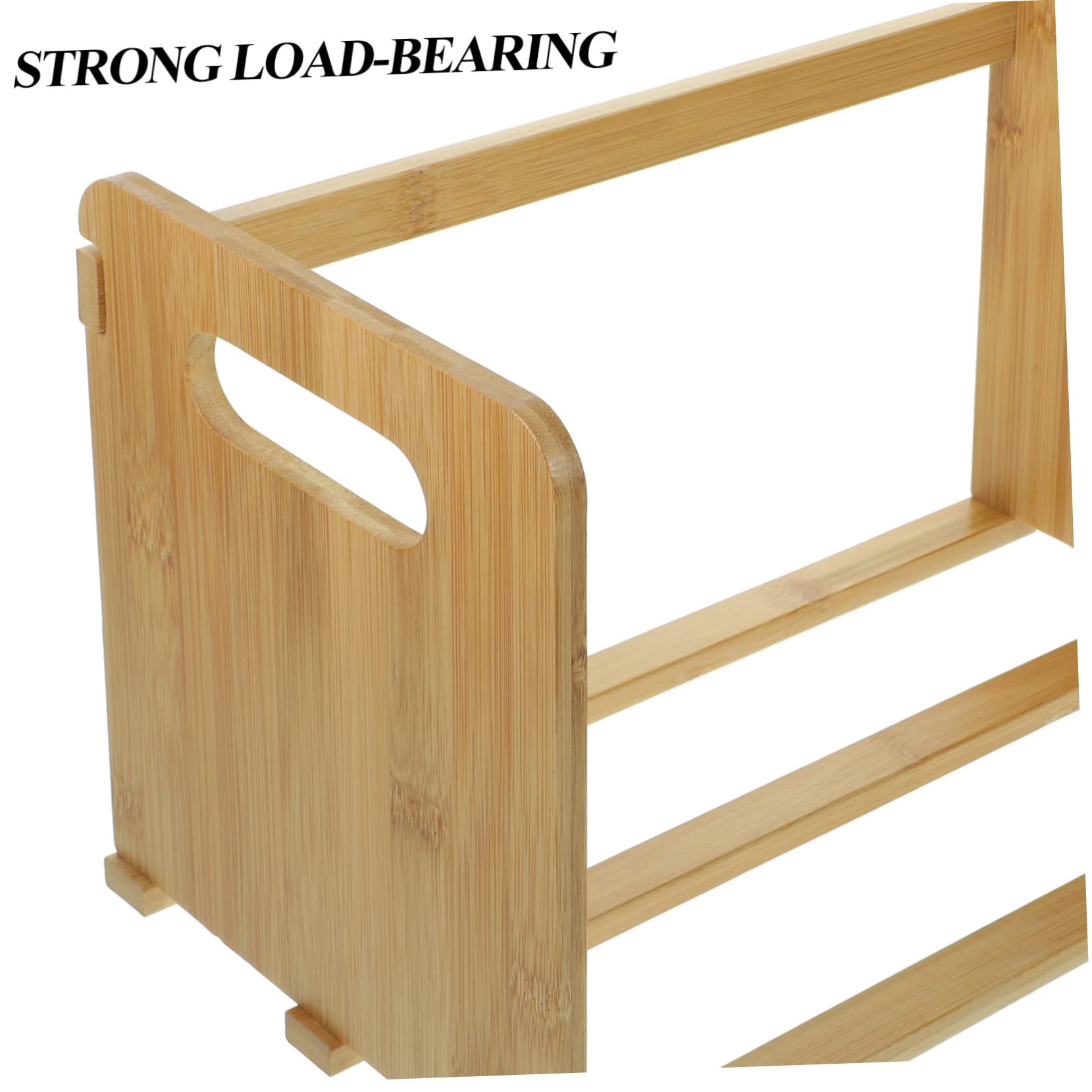 Homoyoyo Espositore per Dischi in Vinile Porta Libri e Riviste Scaffale da Scrivania in Legno Naturale Organizzatore per Ufficio e Casa Design Aperto per Mantenere Ordine