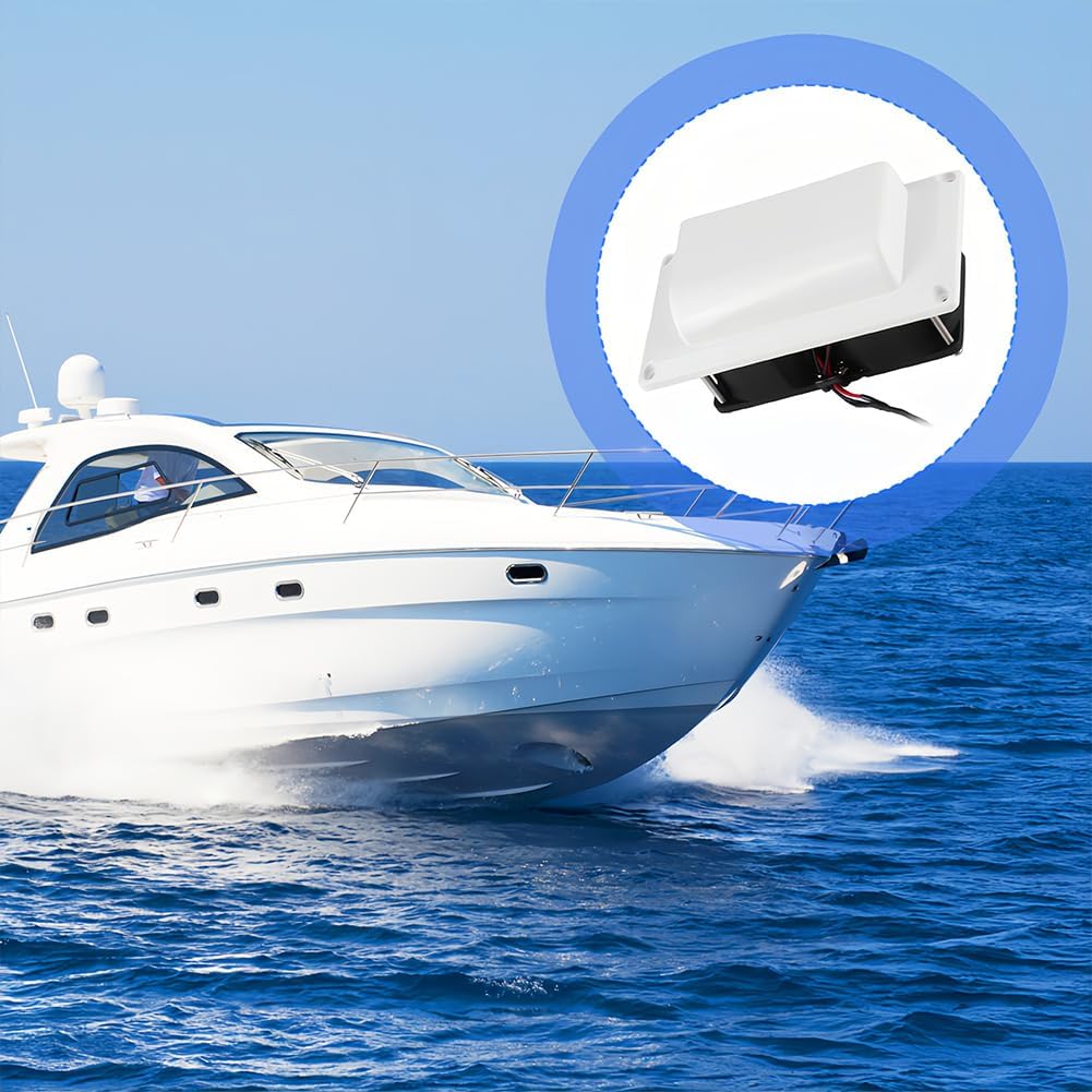 Joyzan Ventilateur D'aération Latéral, Camping Car Grille Ventilation | Aération Intérieure 12V Ensemble Extraction Caravane Remorque Vis Montag Travail Silencieux évent Air 15W RV échappement Côté